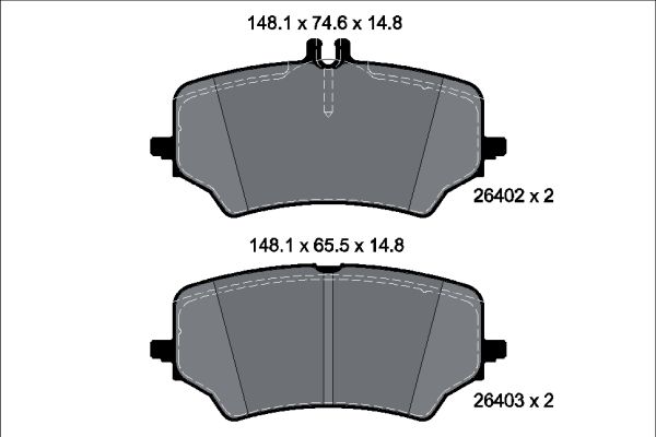 TEXTAR 2640201 Brake Pad Set, disc brake