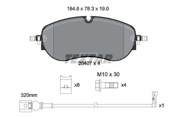 TEXTAR 2640701 Brake Pad Set, disc brake