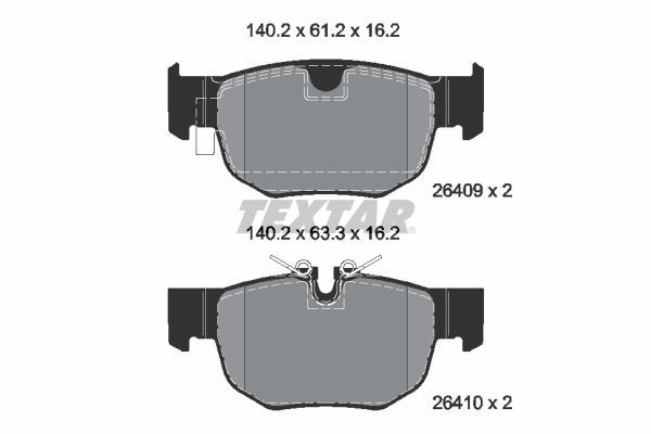TEXTAR 2640901 Brake Pad Set, disc brake