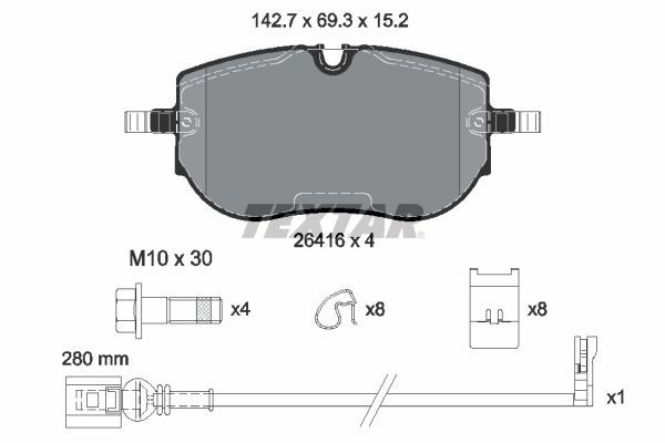 TEXTAR 2641601 Brake Pad Set, disc brake