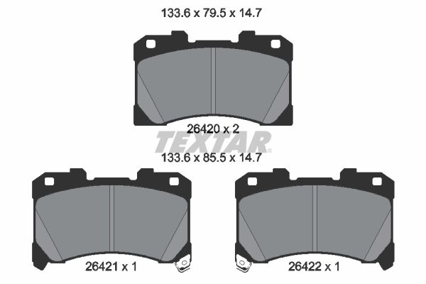 TEXTAR 2642001 Brake Pad Set, disc brake