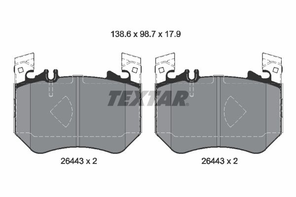TEXTAR 2644301 Brake Pad Set, disc brake