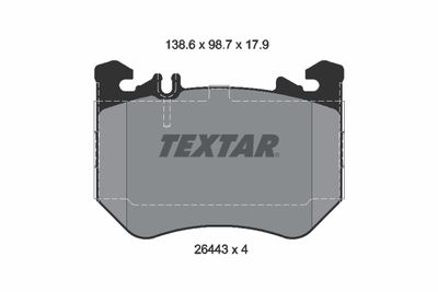 Brake Pad Set, disc brake TEXTAR 2644303
