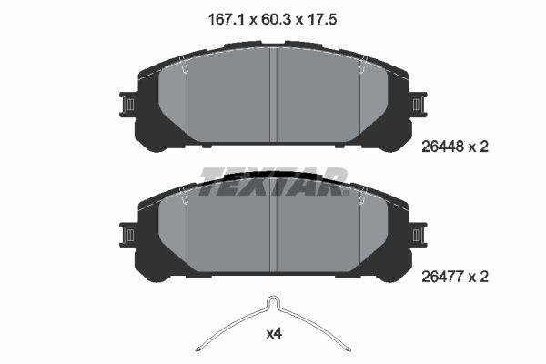 TEXTAR 2644801 Brake Pad Set, disc brake