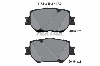 Brake Pad Set, disc brake TEXTAR 2645401