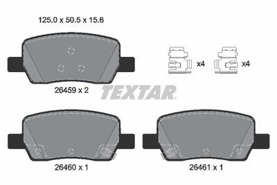Brake Pad Set, disc brake TEXTAR 2645901