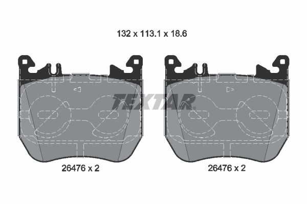 TEXTAR 2647601 Brake Pad Set, disc brake