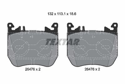 Brake Pad Set, disc brake TEXTAR 2647601