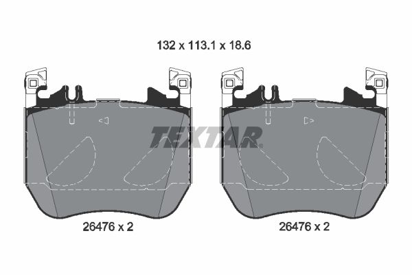 TEXTAR 2647602 Brake Pad Set, disc brake