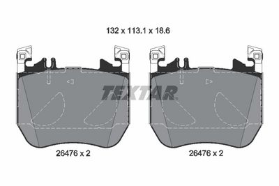 Brake Pad Set, disc brake TEXTAR 2647602