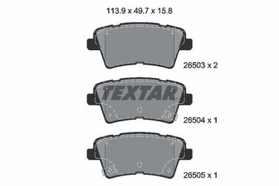 Brake Pad Set, disc brake TEXTAR 2650301