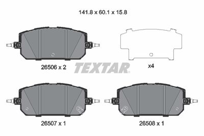 Brake Pad Set, disc brake TEXTAR 2650601