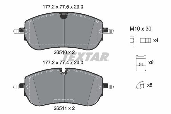 TEXTAR 2651001 Brake Pad Set, disc brake