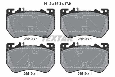 Brake Pad Set, disc brake TEXTAR 2651901