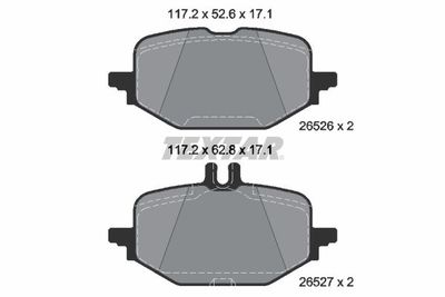 Brake Pad Set, disc brake TEXTAR 2652601