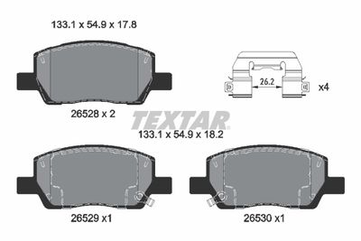 Brake Pad Set, disc brake TEXTAR 2652801