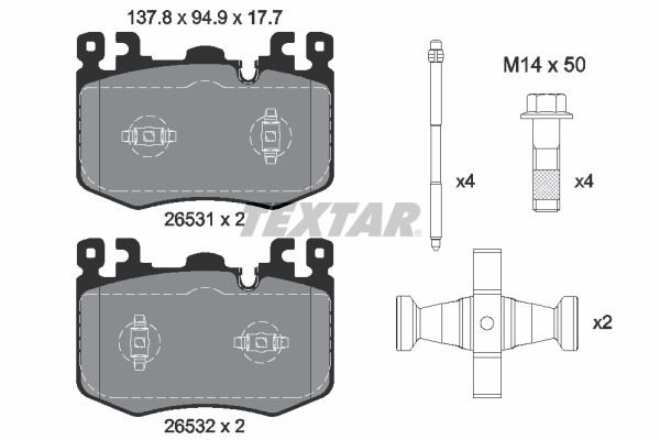 TEXTAR 2653101 Brake Pad Set, disc brake