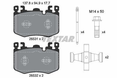 Brake Pad Set, disc brake TEXTAR 2653101