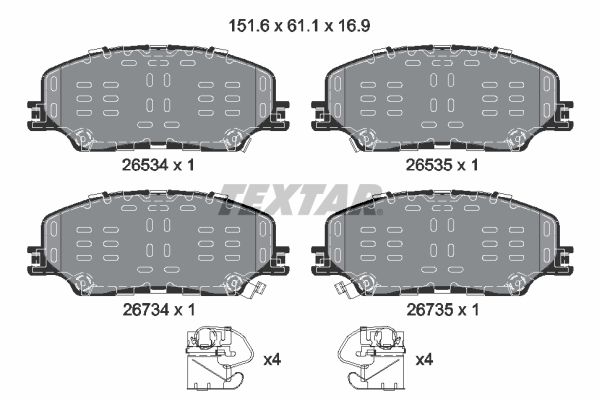 TEXTAR 2653401 Brake Pad Set, disc brake