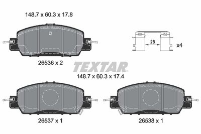 Brake Pad Set, disc brake TEXTAR 2653601