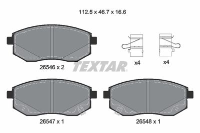 Brake Pad Set, disc brake TEXTAR 2654601