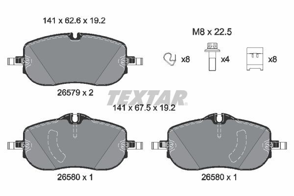 TEXTAR 2657901 Brake Pad Set, disc brake