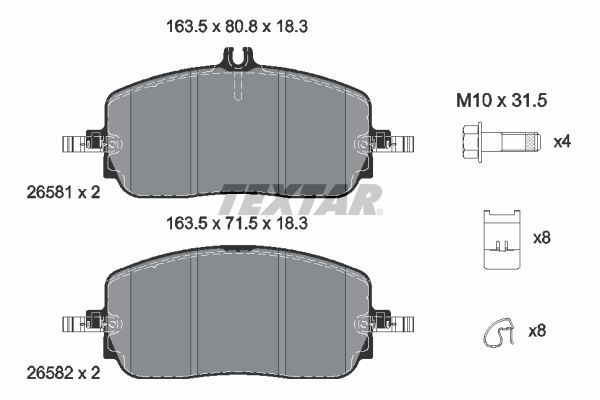 TEXTAR 2658101 Brake Pad Set, disc brake
