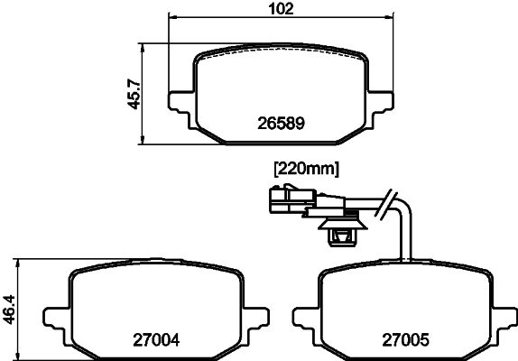 TEXTAR 2658902 Brake Pad Set, disc brake