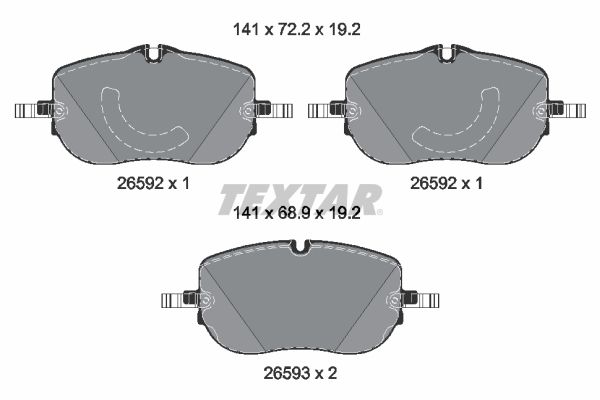 TEXTAR 2659201 Brake Pad Set, disc brake