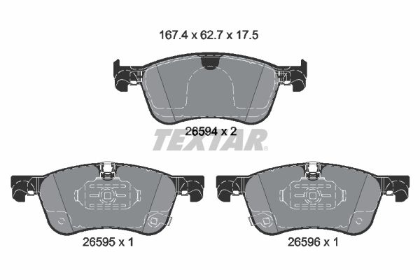 TEXTAR 2659401 Brake Pad Set, disc brake