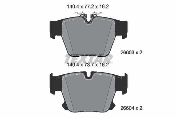 TEXTAR 2660301 Brake Pad Set, disc brake