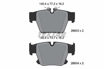 Brake Pad Set, disc brake TEXTAR 2660301