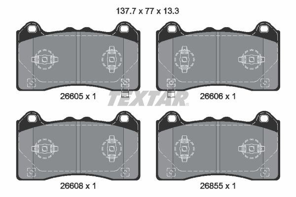 TEXTAR 2660501 Brake Pad Set, disc brake