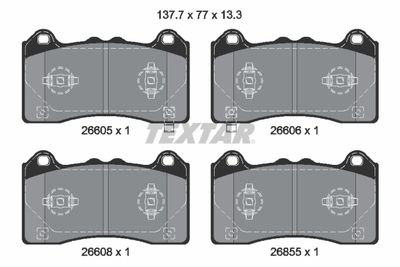 Brake Pad Set, disc brake TEXTAR 2660501