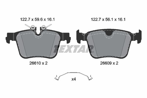 TEXTAR 2661001 Brake Pad Set, disc brake