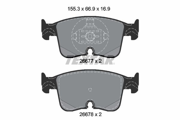 TEXTAR 2667701 Brake Pad Set, disc brake
