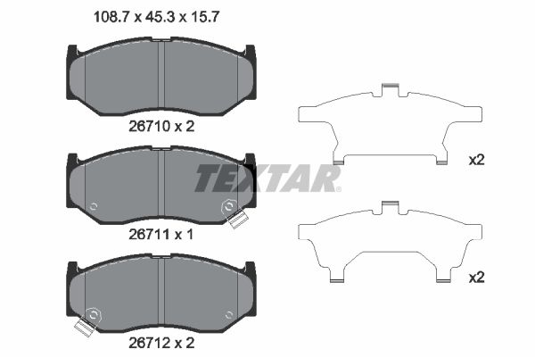 TEXTAR 2671001 Brake Pad Set, disc brake