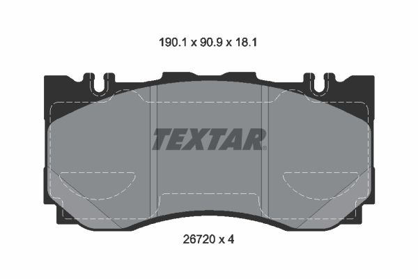 TEXTAR 2672001 Brake Pad Set, disc brake