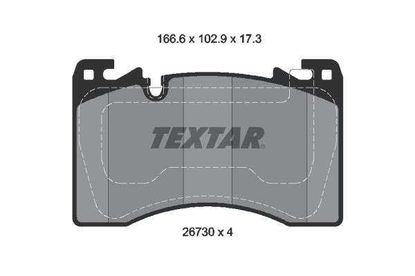 TEXTAR 2673001 Brake Pad Set, disc brake