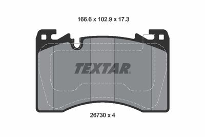 Brake Pad Set, disc brake TEXTAR 2673001