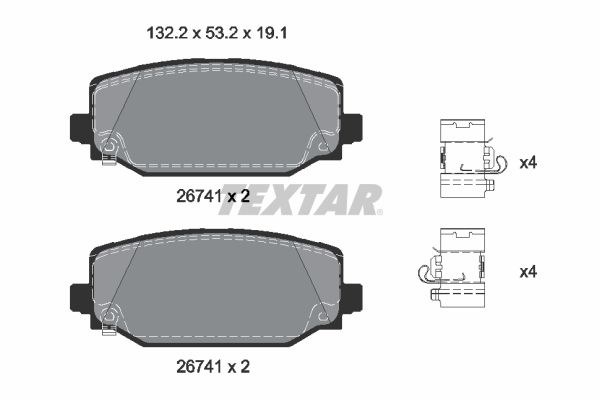 TEXTAR 2674101 Brake Pad Set, disc brake