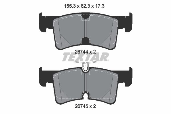 TEXTAR 2674401 Brake Pad Set, disc brake