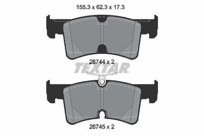 Brake Pad Set, disc brake TEXTAR 2674401
