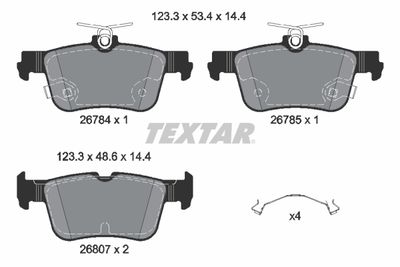 Brake Pad Set, disc brake TEXTAR 2678401