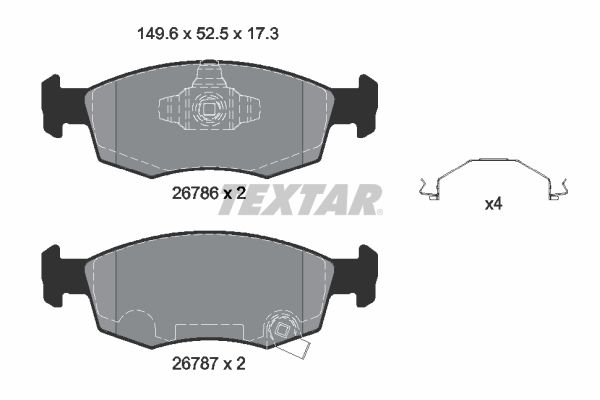 TEXTAR 2678601 Brake Pad Set, disc brake