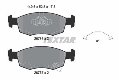 Brake Pad Set, disc brake TEXTAR 2678601