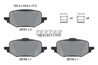 Brake Pad Set, disc brake TEXTAR 2679701