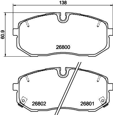 TEXTAR 2680001 Brake Pad Set, disc brake