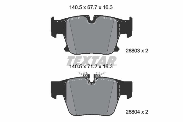 TEXTAR 2680301 Brake Pad Set, disc brake