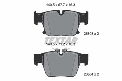 Brake Pad Set, disc brake TEXTAR 2680301